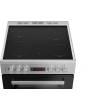 Beko EDC634S 60cm Double Oven Electric Cooker with Ceramic Hob - Silver