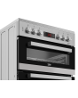 Beko EDC634S 60cm Double Oven Electric Cooker with Ceramic Hob - Silver