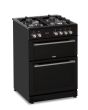 Creda C60DFDOBL 59.8cm Double Oven Dual Fuel Cooker with Gas Hob - Black