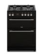 Creda C60DFDOBL 59.8cm Double Oven Dual Fuel Cooker with Gas Hob - Black