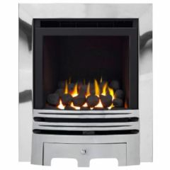 Sirocco Grace Full Depth High Efficiency Glass Fronted Gas Fire - Chrome