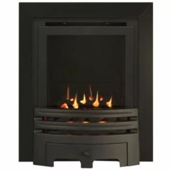 Sirocco Grace Slimline High Efficiency Glass Fronted Gas Fire - Black