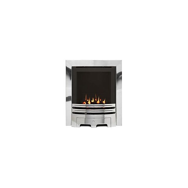 Sirocco Grace Slimline High Efficiency Glass Fronted Gas Fire - Chrome